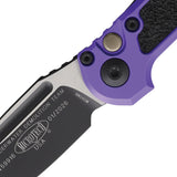 Microtech Automatic LUDT Gen III Button Lock Purple Aluminum & Traction M390MK Drop Pt Knife 11351PU
