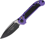 Microtech Automatic LUDT Gen III Button Lock Purple Aluminum & Traction M390MK Drop Pt Knife 11351PU