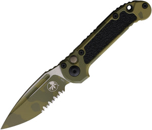 Microtech Automatic LUDT Gen III Button Lock Weathered Aluminum M390MK Knife11352BOCSZ4