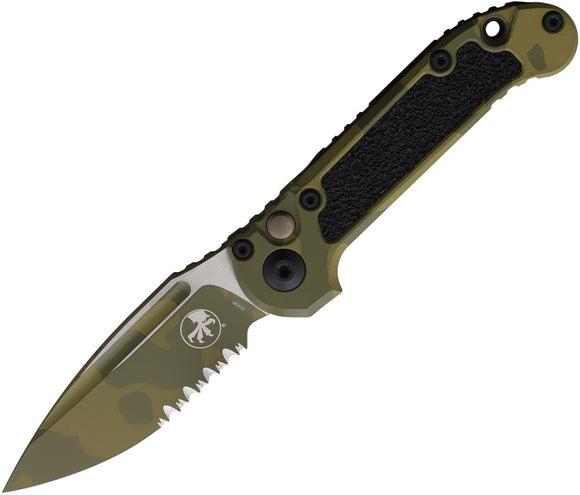 Microtech Automatic LUDT Gen III Button Lock Weathered Aluminum M390MK Knife11352BOCSZ4