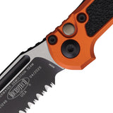 Microtech Automatic LUDT Gen III Knife Button Lock Orange Aluminum Two-Tone Serrated Blade 11352OR