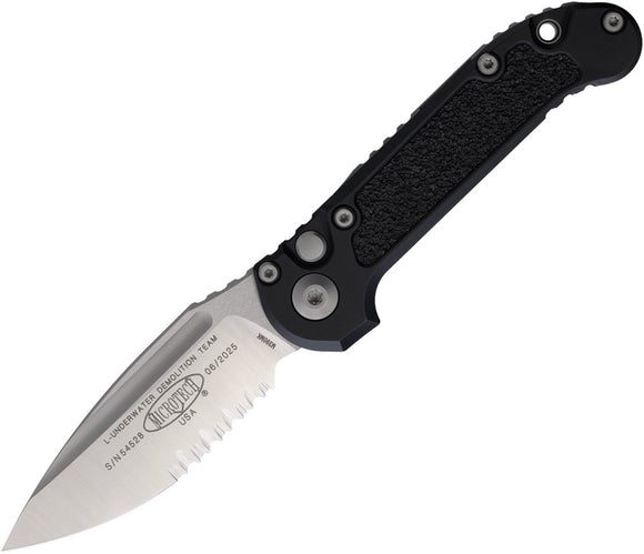 Microtech Automatic LUDT Gen III Button Lock Weathered blue Aluminum M390MK Knife11355