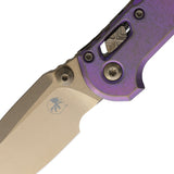Microtech LUDT Ram-Lok Marfione Royal Purple Titanium Folding Bronze Bohler M390MK Knife 1135RLS13MS3