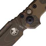 Microtech Automatic LUDT Gen III Button Lock Badlands Camo Aluminum M390MK Drop Pt Knife 1135S1TPBNCS