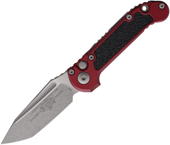 Microtech Automatic LUDT Gen III Button Lock Tan Aluminum M390MK Knife113610APMR