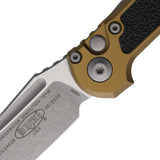 Microtech Automatic LUDT Gen III Knife Button Lock Tan Aluminum & Traction Apocalyptic M390MK Tanto Blade 113610APTA