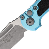 Microtech Automatic LUDT Gen III Knife Button Lock Turquoise Aluminum M390MK Tanto Blade 113610APTQ