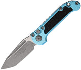 Microtech Automatic LUDT Gen III Knife Button Lock Turquoise Aluminum M390MK Tanto Blade 113610APTQ