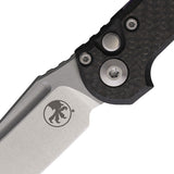 Microtech Automatic LUDT Marfione Select Button Lock Knife Carbon Fiber M390MK Tanto Blade 113610MS15