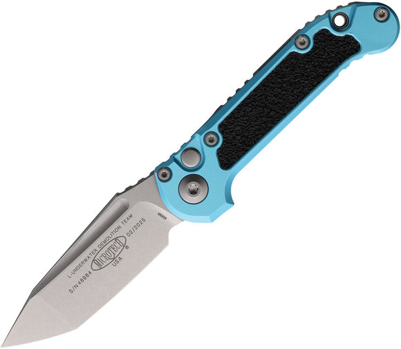Microtech Automatic LUDT Gen III Button Lock Turquoise Aluminum M390MK Knife113610TQ