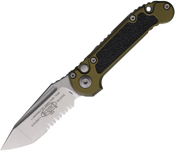 Microtech Automatic LUDT Gen III Button Lock Black Aluminum M390MK Knife113611OD