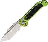 Microtech Automatic LUDT Gen III Button Lock Zombie Aluminum & Traction M390MK Tanto Serrated Knife 113611Z