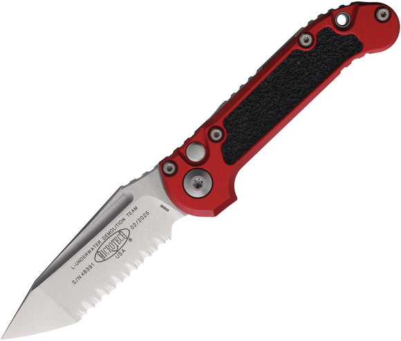 Microtech Automatic LUDT Gen III Button Lock Merlot Aluminum M390MK Knife113612RD