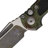 Microtech Automatic LUDT Button Lock Gen III Button Lock Knife Outbreak Aluminum & Traction M390MK Tanto Blade 11361OBS
