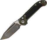 Microtech Automatic LUDT Button Lock Gen III Button Lock Knife Outbreak Aluminum & Traction M390MK Tanto Blade 11361OBS