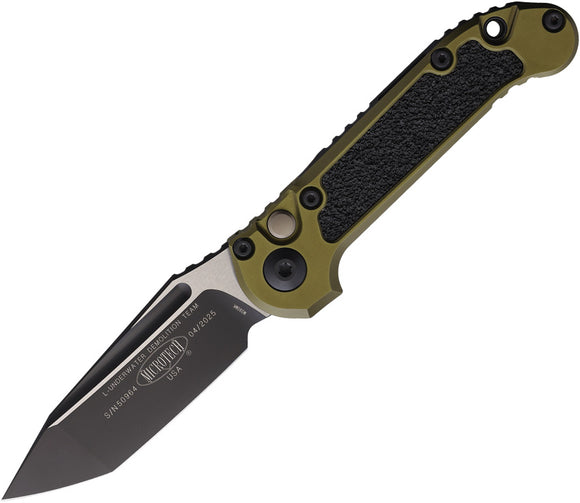 Microtech Automatic LUDT Gen III Button Lock Tan Aluminum M390MK Knife11361OD