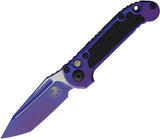 Microtech Automatic LUDT Gen III Knife Button Lock Purple Aurora Aluminum & Traction M390MK Tanto Blade 11361PUAU