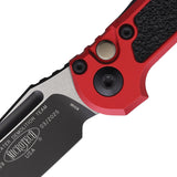 Microtech Automatic LUDT Gen III Button Lock Red Aluminum & Traction M390MK Tanto Knife 11361RD