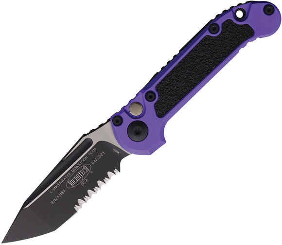 Microtech Automatic LUDT Gen III Button Lock Gray Aluminum M390MK Knife11362PU