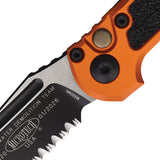 Microtech Automatic LUDT Button Lock Gen III Button Lock Knife Orange Aluminum & Traction M390MK Serrated Blade 11363OR