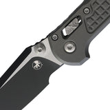 Microtech LUDT Ram-Lok Natural Clear Gray Frag Aluminum Folding Bohler M390MK Tanto Knife 1136RL1FRNC
