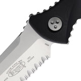 Microtech Socom Alpha Mini Black G10 Partially Serrated Clip Pt Fixed Blade Knife 113M11