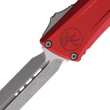 Microtech Automatic Combat Troodon Gen III OTF Knife Red Aluminum Apocalyptic Dagger Blade 114210APRD