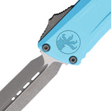 Microtech Automatic Combat Troodon Gen III OTF Knife Turquoise Aluminum Apocalyptic Dagger Blade 114210APTQ