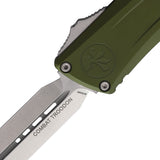 Microtech Automatic Combat Troodon Gen III OTF Knife OD Green Aluminum Stonewash Dagger Blade 114210OD