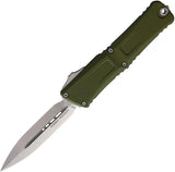 Microtech Automatic Combat Troodon Gen III OTF Knife OD Green Aluminum Stonewash Dagger Blade 114210OD