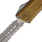 Microtech Automatic Combat Troodon Gen III OTF Knife Tan Aluminum Apocalyptic Serrated Blade 114211APTA