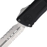 Microtech Automatic Combat Troodon Gen III OTF Knife Black Aluminum Serrated Dagger Blade 114211