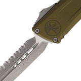 Microtech Automatic Combat Troodon Gen III OTF Knife OD Green Aluminum Apocalyptic Serrated Blade 114212APOD