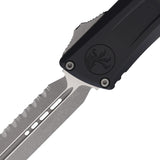 Microtech Automatic Combat Troodon Gen III OTF Knife Black Aluminum Apocalyptic Serrated Blade 114212AP