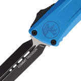 Microtech Automatic Combat Troodon Gen III OTF Knife Blue Aluminum Two-Tone Dagger Blade 11421BL