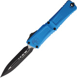 Microtech Automatic Combat Troodon Gen III OTF Knife Blue Aluminum Two-Tone Dagger Blade 11421BL