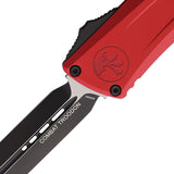 Microtech Automatic Combat Troodon Gen III OTF Knife Red Aluminum Two-Tone Dagger Blade 11421RD