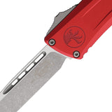 Microtech Automatic Combat Troodon Gen III OTF Knife Red Aluminum Apocalyptic Blade 114310APRD