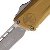 Microtech Automatic Combat Troodon Gen III OTF Knife Tan Aluminum Apocalyptic Drop Pt Blade 114310APTA