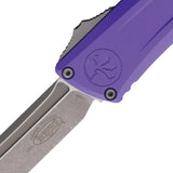 Microtech Automatic Combat Troodon Gen III OTF Knife Purple Aluminum Apocalyptic Tanto Blade 114410APPU
