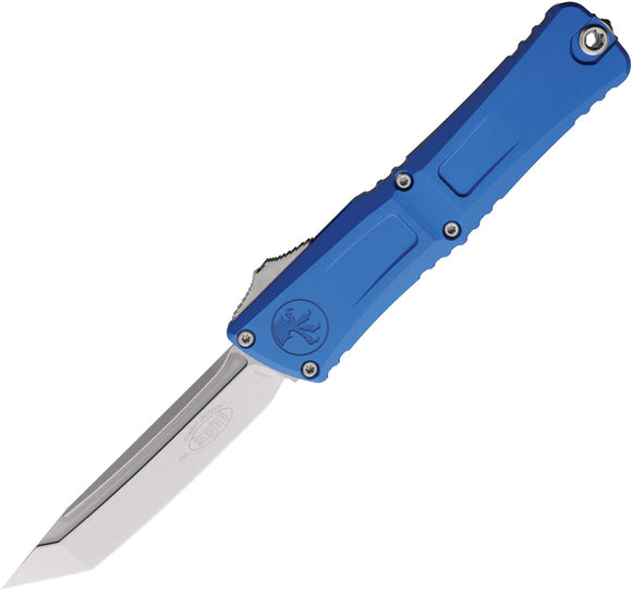 Microtech Automatic Combat Troodon Gen III OTF Knife Blue Aluminum Tanto Blade 114410BL
