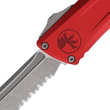 Microtech Automatic Combat Troodon Gen III OTF Knife Red Aluminum Apocalyptic Serrated Tanto Blade 114411APRD