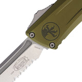 Microtech Automatic Combat Troodon Gen III OTF Knife OD Green Aluminum Serrated Tanto Blade 114411OD
