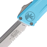 Microtech Automatic Combat Troodon Gen III OTF Knife Turquoise Aluminum Serrated Tanto Blade 114411TQ