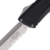 Microtech Automatic Combat Troodon Gen III OTF Knife Black Aluminum Serrated Tanto Blade 114411