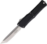 Microtech Automatic Combat Troodon Gen III OTF Knife Black Aluminum Serrated Tanto Blade 114411