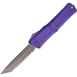 Microtech Automatic Combat Troodon Gen III OTF Knife Purple Aluminum Apocalyptic Serrated Tanto Blade 114412APPU