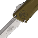 Microtech Automatic Combat Troodon Gen III OTF Knife OD Green Aluminum Serrated Tanto Blade 114412OD