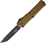 Microtech Automatic Combat Troodon Gen III OTF Knife OD Green Aluminum Two-Tone Tanto Blade 11441OD