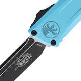 Microtech Automatic Combat Troodon Gen III OTF Knife Turquoise Aluminum Two-Tone Tanto Blade 11441TQ